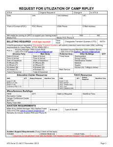 ATS Form 23 (Request for Utilization of Camp Ripley) (Military Use