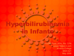 Hyperbilirubinemia in Infants