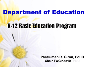K-12 Basic Education Program