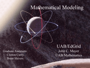 Math Modeling (PowerPoint)