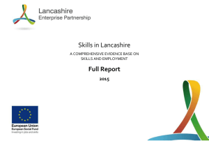 analysis of skills and employment issues in Lancashire
