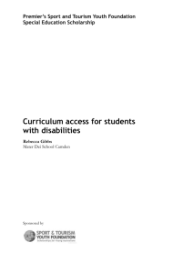 Curriculum access for students with disabilities