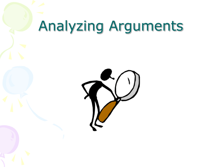 Analyzing Arguments