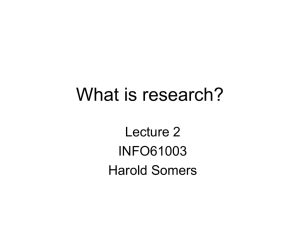 What is research?