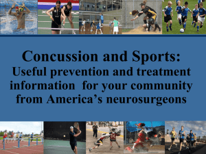 Concussion and Sports - The Congress of Neurological Surgeons