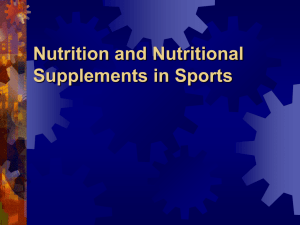 Sports Nutrition - Powerpoint Presentation