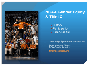 NCAA Gender Equity & Title IX