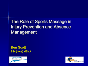 The Role of Sports Massage in Injury Prevention and Absence