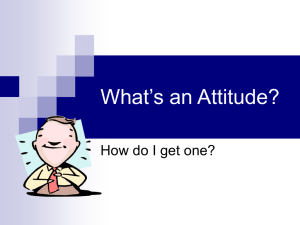 What's an Attitude?