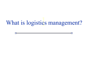 The Role of Logistics in the Economy and Organization