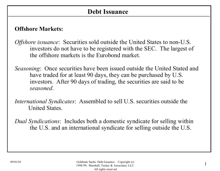 Debt Issuance