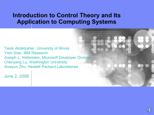 Sigmetrics Tutorial On Control Engineering -- Part 1