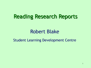 Reading Research Reports