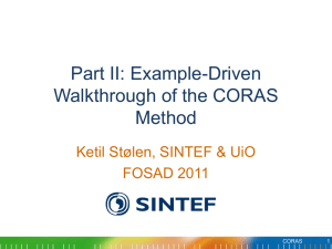 Model-Driven Risk Analysis: the CORAS Approach