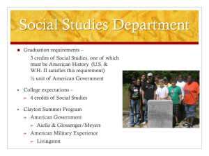 Social Studies Classes 2016-17