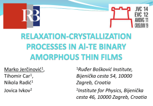 RELAXATION-CRYSTALLIZATION PROCESSES IN Al