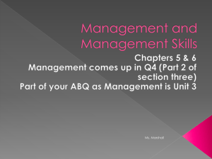 Management and Management Skills