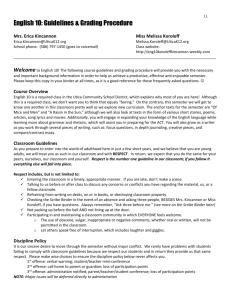 Late Work/ “Oops Pass” Policy - English 10 with Miss Koroleff and