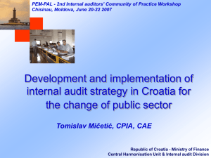 Development and implementation of internal audit strategy