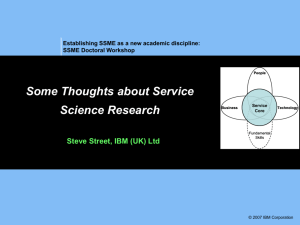Some thought about Service Science Research