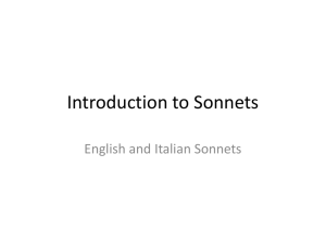 Introduction to Sonnets