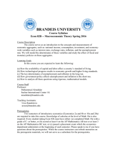 Course Syllabus - Brandeis University