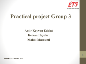 SYS862-1/Autumn 2014 Practical project Group 3 Amir Keyvan