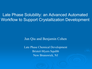 Late Phase Solubility