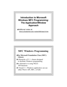 3. MFC, App/Windows Programming