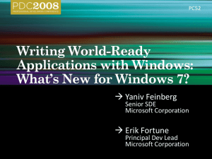 Writing World-Ready Applications with Windows: What*s New for