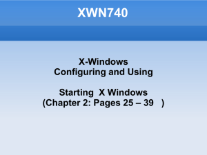 Starting X Windows Manually Starting X Windows