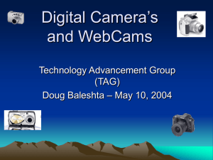 Digital Camera's and WebCams