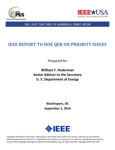 The IEEE QER Team recommends that a path to adoption of