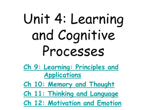 Unit 1: Approaches to Psychology