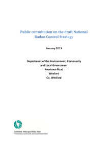 Public consultation on the draft National Radon Control Strategy