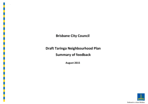 Draft Taringa Neighbourhood Plan