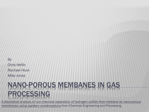 Nano-porous membranes in Gas separation