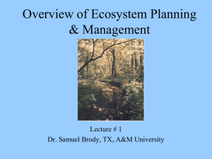 Overview of Ecosystem Management