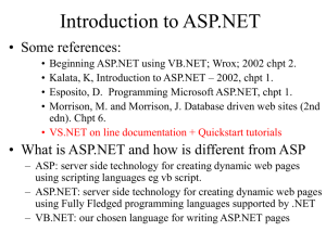 Introduction to ASP.NET