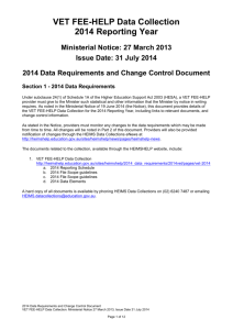 2014 VET Change Control Document