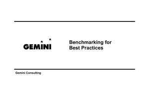 Benchmarking for Best Practices