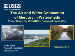 The air and water connection of mercury in watersheds