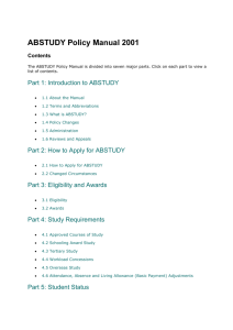 6.7 ABSTUDY Rates - Guides to Social Policy Law