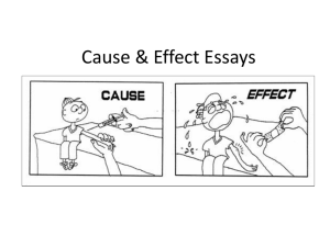 Cause & Effect Essays