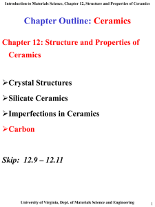 Chapter 12. Structure and Properties of Ceramics
