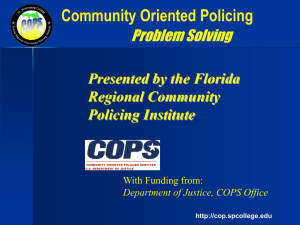 Community Oriented Policing - Florida Regional Community