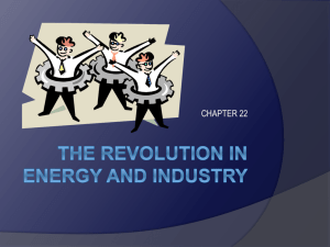 The Revolution in Energy and Industry