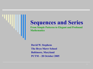 Sequences and Series - Bryn Mawr School Faculty Web Pages