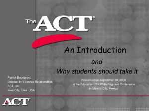 ACT College Entrance Exam()