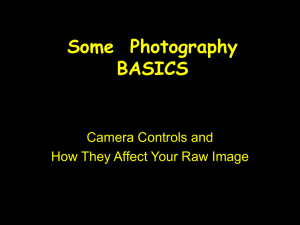 First – Some BASIC Photography BASICS